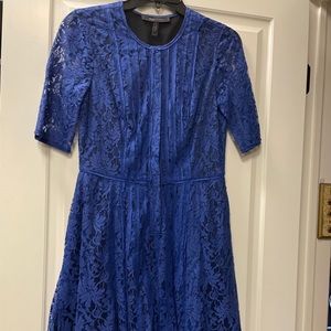 Bcbg blue lace dress